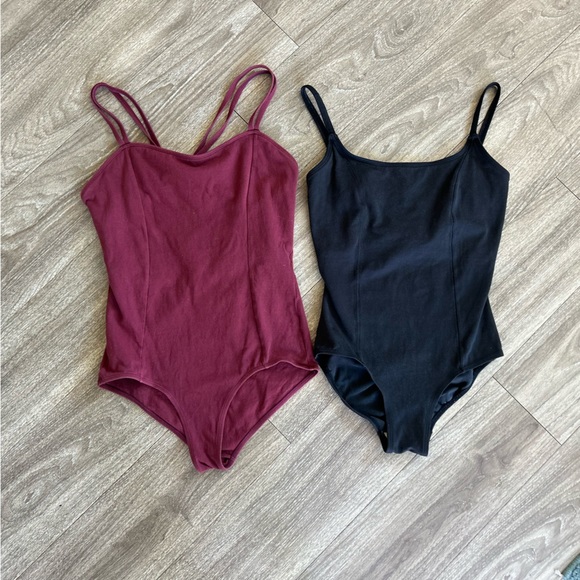 Danskin Tops - Bundle 2 Leotards Burgundy and Black size Medium